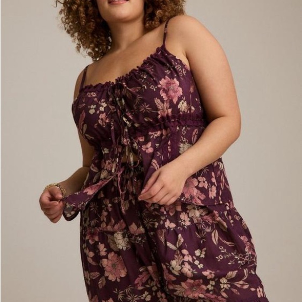 Purple Torrid Festi Floral Ballon Joggers